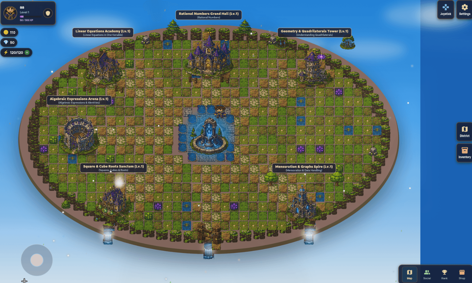 KnowledgeVerse Live In-Game Floating Island Gameplay